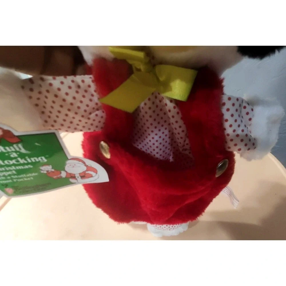 Stuff‎ A Stocking Christmas Puppet Wit Front Pocket White & Red Puppy 15